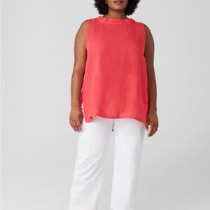 Eileen Fisher organic cotton strait jeans with rivets  1X